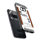 mars boarding pass ticket back phone cover | glass case for nothing phone 2a