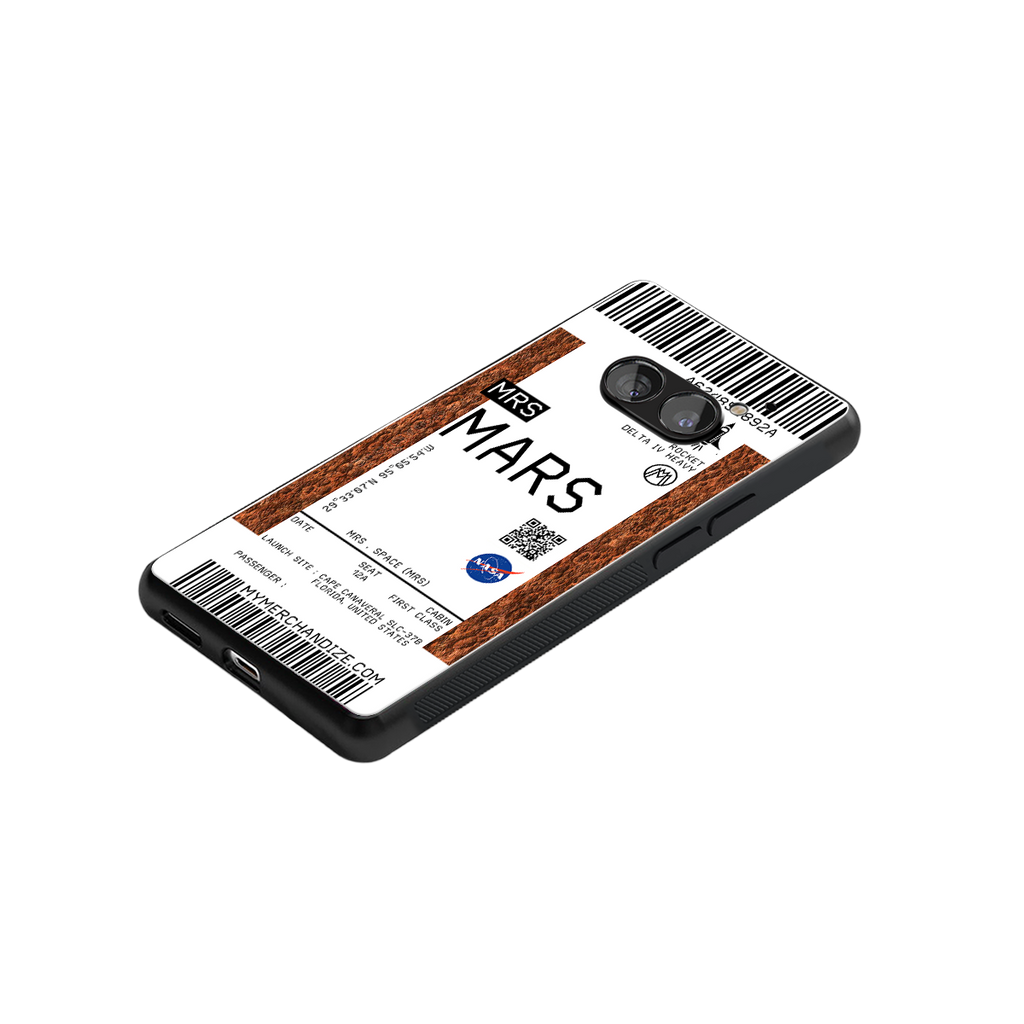 mars boarding pass ticket back phone cover | glass case for nothing phone 2a