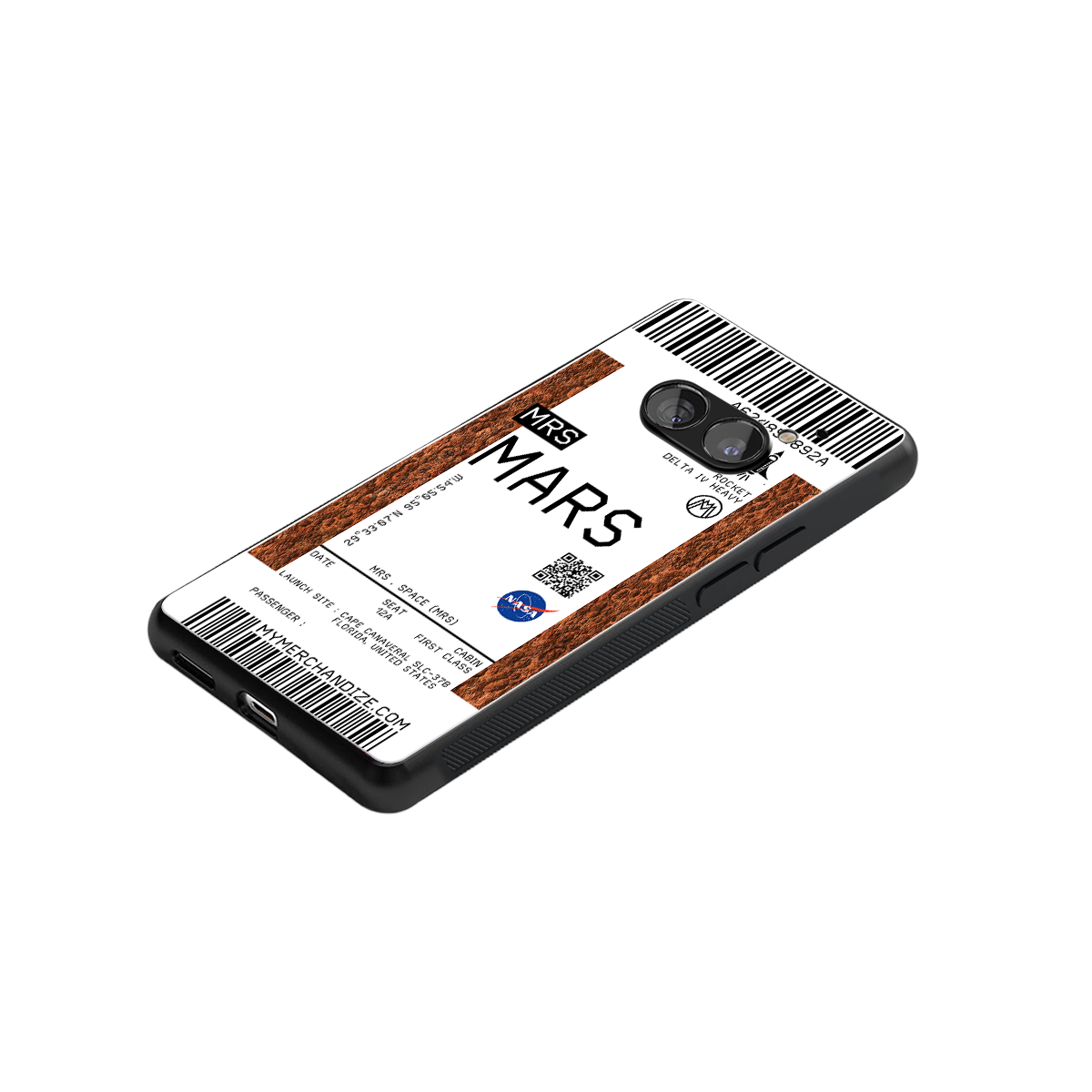 mars boarding pass ticket back phone cover | glass case for nothing phone 2a