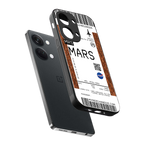 mars boarding pass ticket back phone cover | glass case for oneplus nord 3