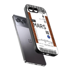 mars boarding pass ticket back phone cover | glass case for oneplus nord 4
