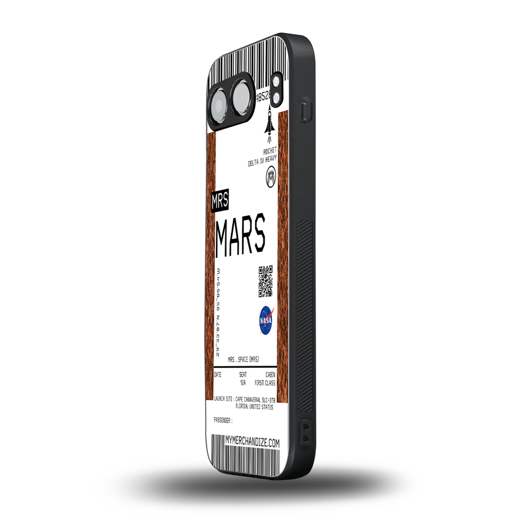 mars boarding pass ticket back phone cover | glass case for oneplus nord 4