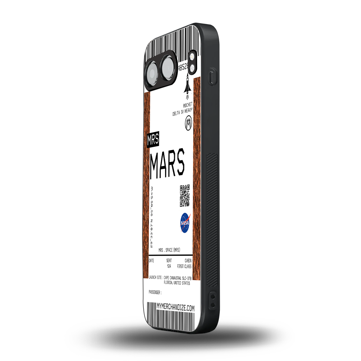 mars boarding pass ticket back phone cover | glass case for oneplus nord 4