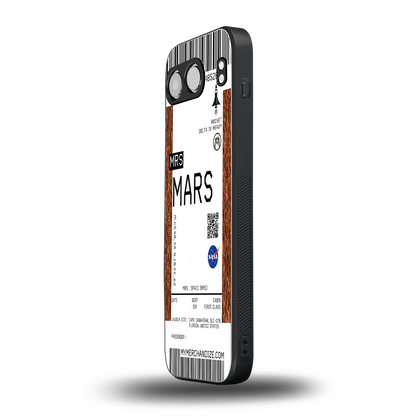 mars boarding pass ticket back phone cover | glass case for oneplus nord 4
