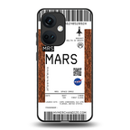 mars boarding pass ticket back phone cover | glass case for oneplus nord ce 3