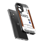 mars boarding pass ticket back phone cover | glass case for oneplus nord ce 3