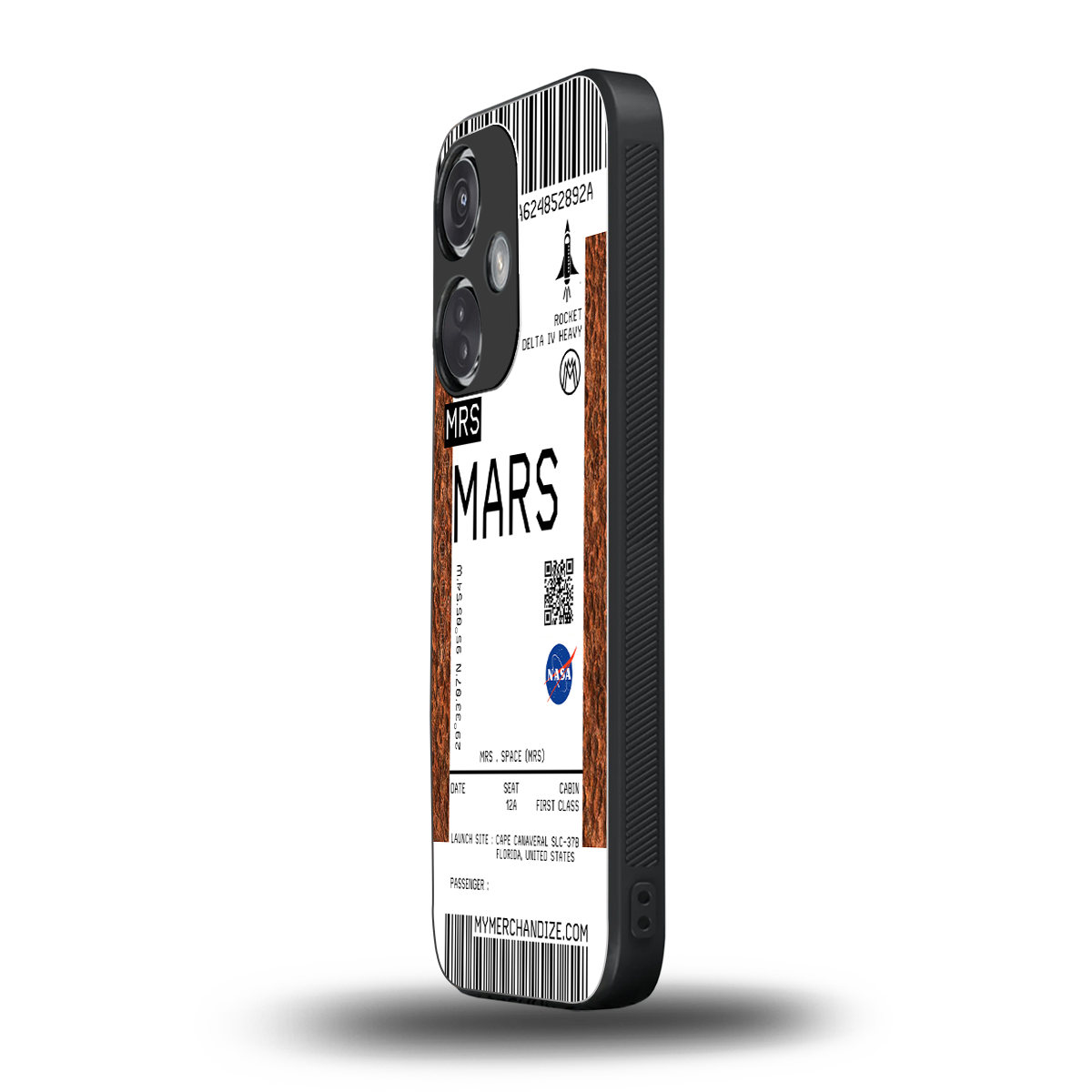 mars boarding pass ticket back phone cover | glass case for oneplus nord ce 3