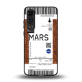 mars boarding pass ticket back phone cover | glass case for oneplus nord ce 4 lite