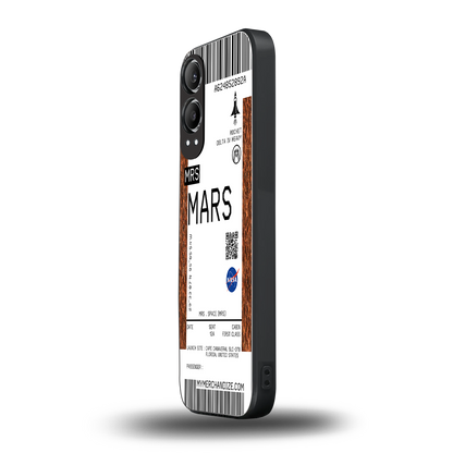 mars boarding pass ticket back phone cover | glass case for oneplus nord ce 4 lite
