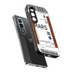 mars boarding pass ticket back phone cover | glass case for oneplus nord ce 4