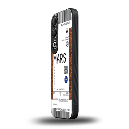 mars boarding pass ticket back phone cover | glass case for oneplus nord ce 4