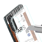 mars boarding pass ticket back phone cover | glass case for oneplus nord ce 4