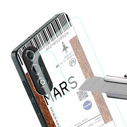 mars boarding pass ticket back phone cover | glass case for oneplus nord ce 4