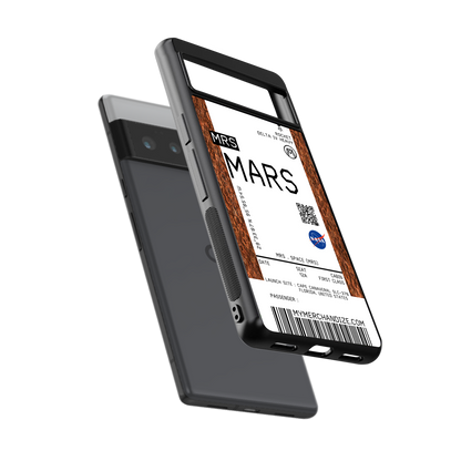 mars boarding pass ticket back phone cover | glass case for google pixel 6 pro