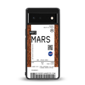 mars boarding pass ticket back phone cover | glass case for Google Pixel 6A