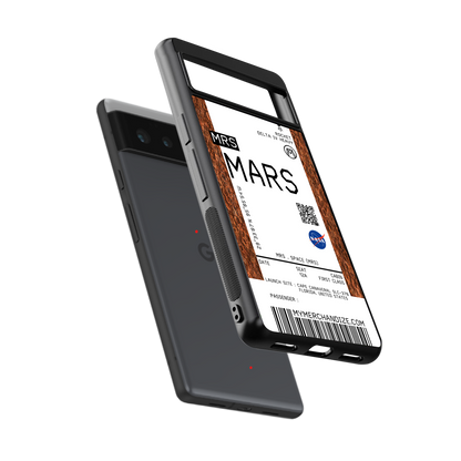 mars boarding pass ticket back phone cover | glass case for google pixel 6