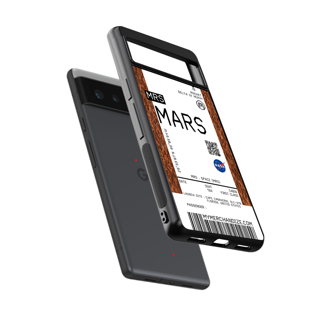 mars boarding pass ticket back phone cover | glass case for Google Pixel 6A