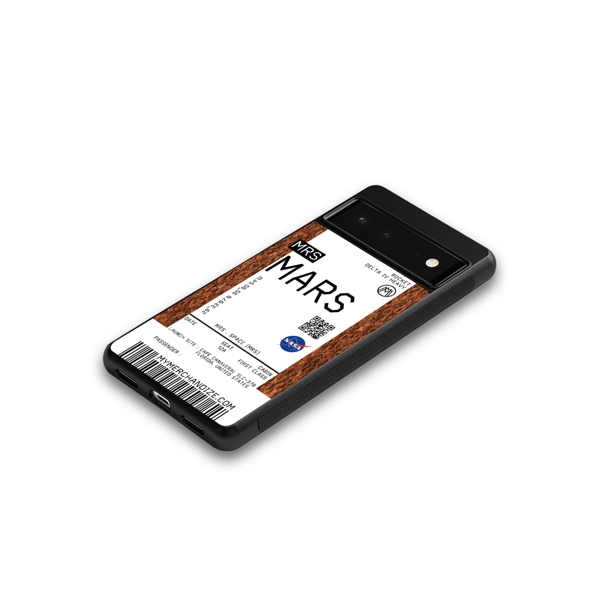 mars boarding pass ticket back phone cover | glass case for google pixel 6