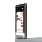 mars boarding pass ticket back phone cover | glass case for google pixel 6