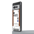 mars boarding pass ticket back phone cover | glass case for google pixel 7 pro