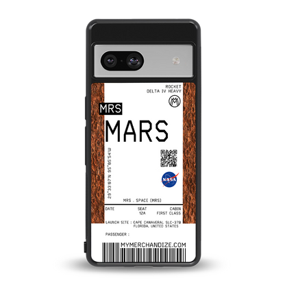 mars boarding pass ticket back phone cover | glass case for Google Pixel 7