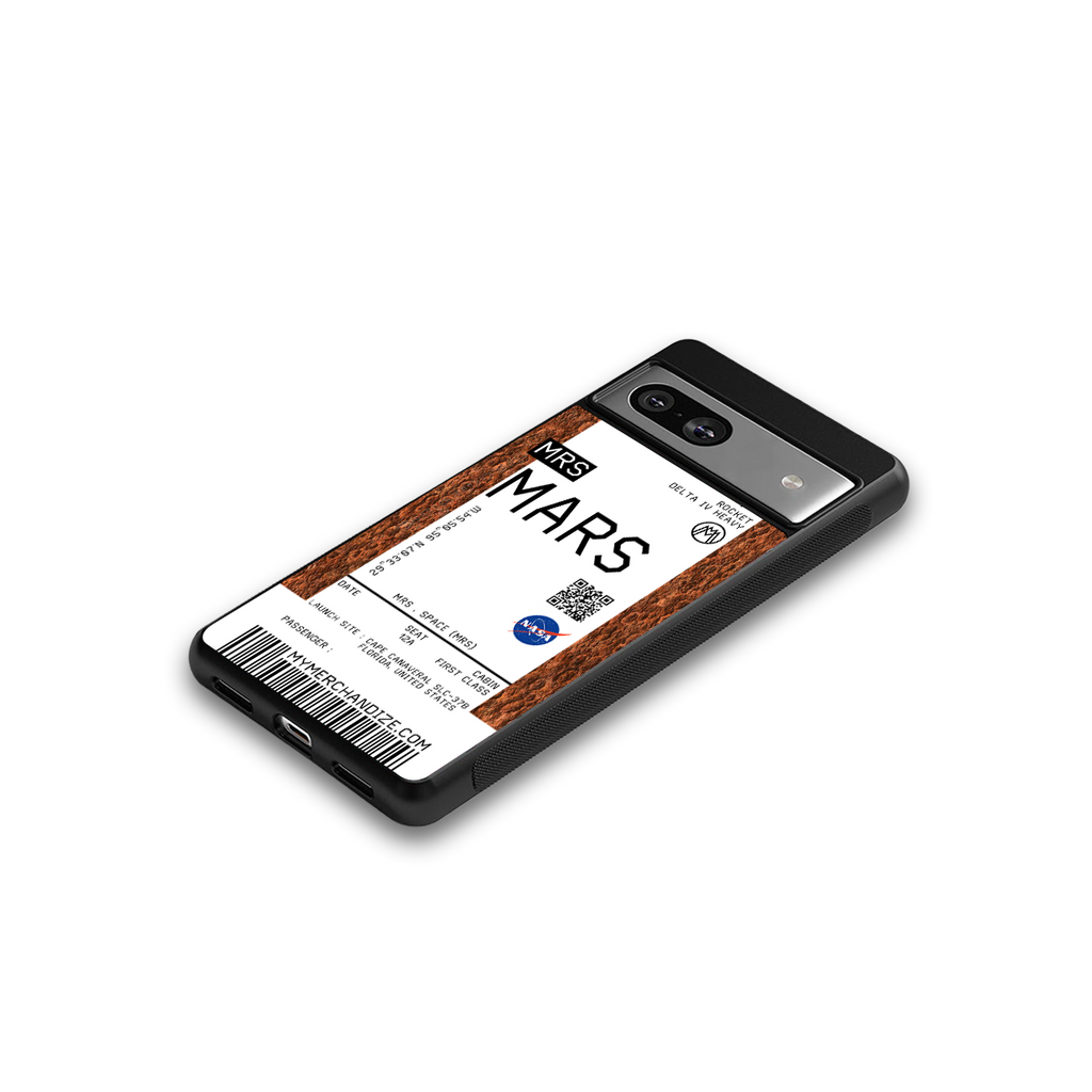 mars boarding pass ticket back phone cover | glass case for Google Pixel 7