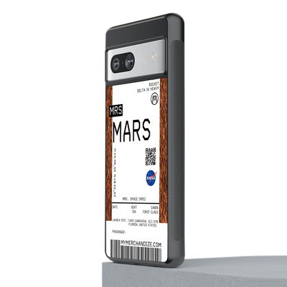 mars boarding pass ticket back phone cover | glass case for Google Pixel 7A