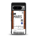 mars boarding pass ticket back phone cover | glass case for google pixel 8 pro