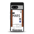 mars boarding pass ticket back phone cover | glass case for Google Pixel 8