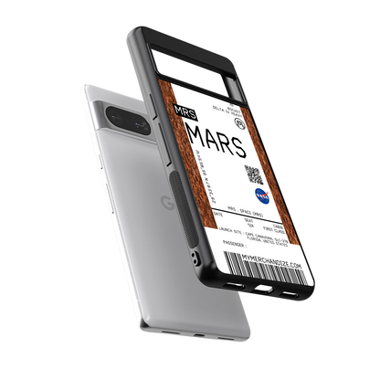 mars boarding pass ticket back phone cover | glass case for Google Pixel 8