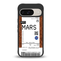 mars boarding pass ticket back phone cover | glass case for google pixel 9