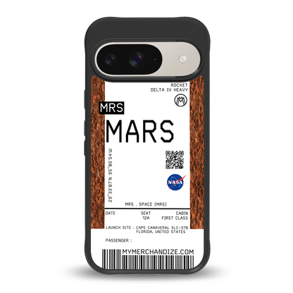 mars boarding pass ticket back phone cover | glass case for google pixel 9