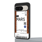 mars boarding pass ticket back phone cover | glass case for google pixel 9