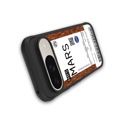 mars boarding pass ticket back phone cover | glass case for google pixel 9