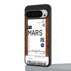 mars boarding pass ticket back phone cover | glass case for google pixel 9 pro