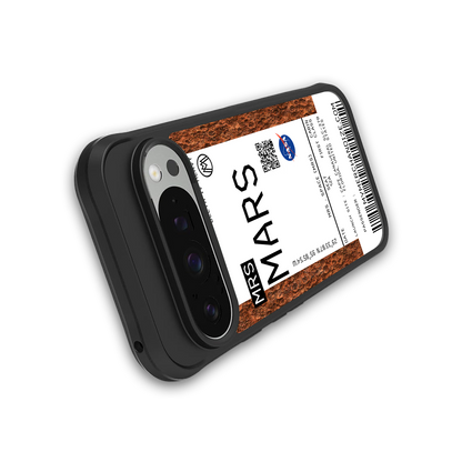 mars boarding pass ticket back phone cover | glass case for google pixel 9 pro xl