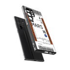mars boarding pass ticket back phone cover | glass case for samsung galaxy s23 ultra