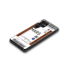 mars boarding pass ticket back phone cover | glass case for samsung galaxy s25 ultra