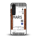 mars boarding pass ticket back phone cover | glass case for samsung galaxy s24