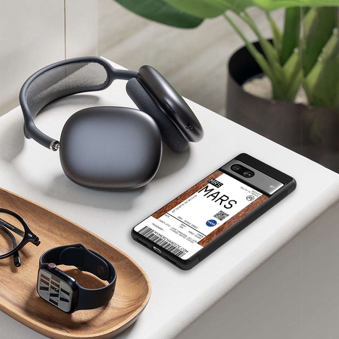 mars boarding pass ticket back phone cover | glass case for iphone 16