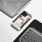 mars boarding pass ticket back phone cover | glass case for iphone 16