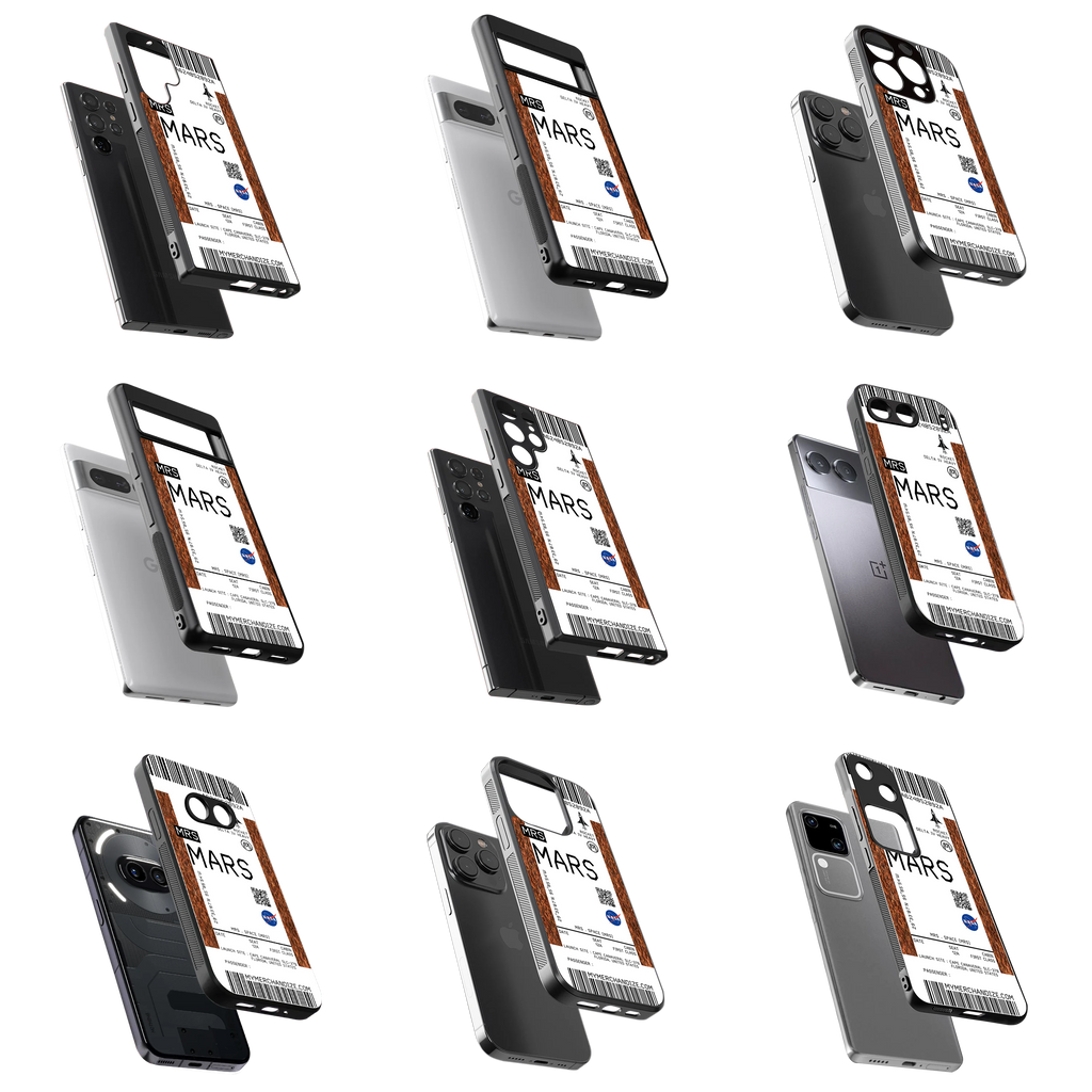 Durable Glass Back Mobile Case for iPhone, Samsung, OnePlus, Google Pixel, Redmi, Vivo, Oppo