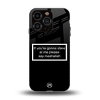 mashallah black edition back phone cover | glass case for iphone 13 pro