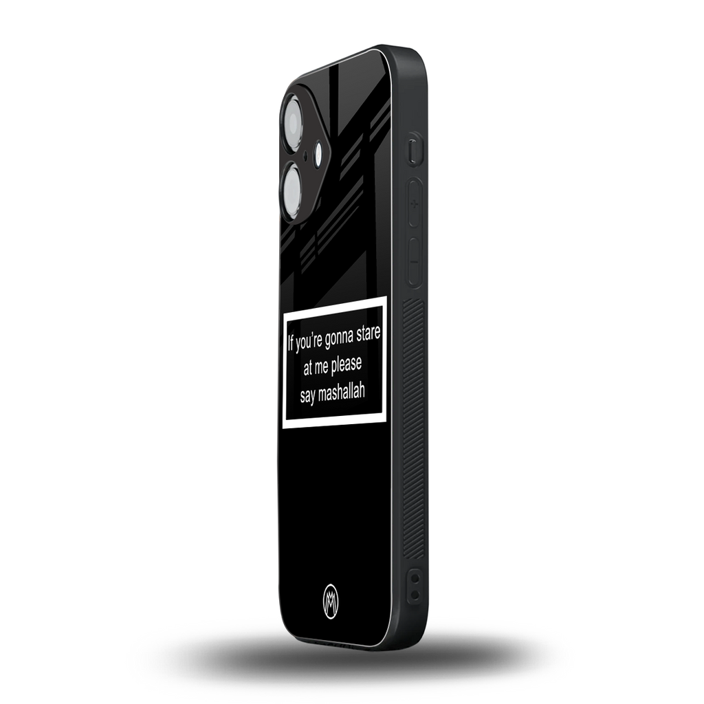mashallah black edition back phone cover | glass case for iphone 16