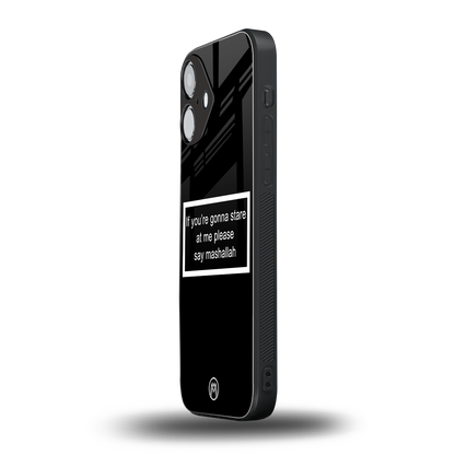 mashallah black edition back phone cover | glass case for iphone 16