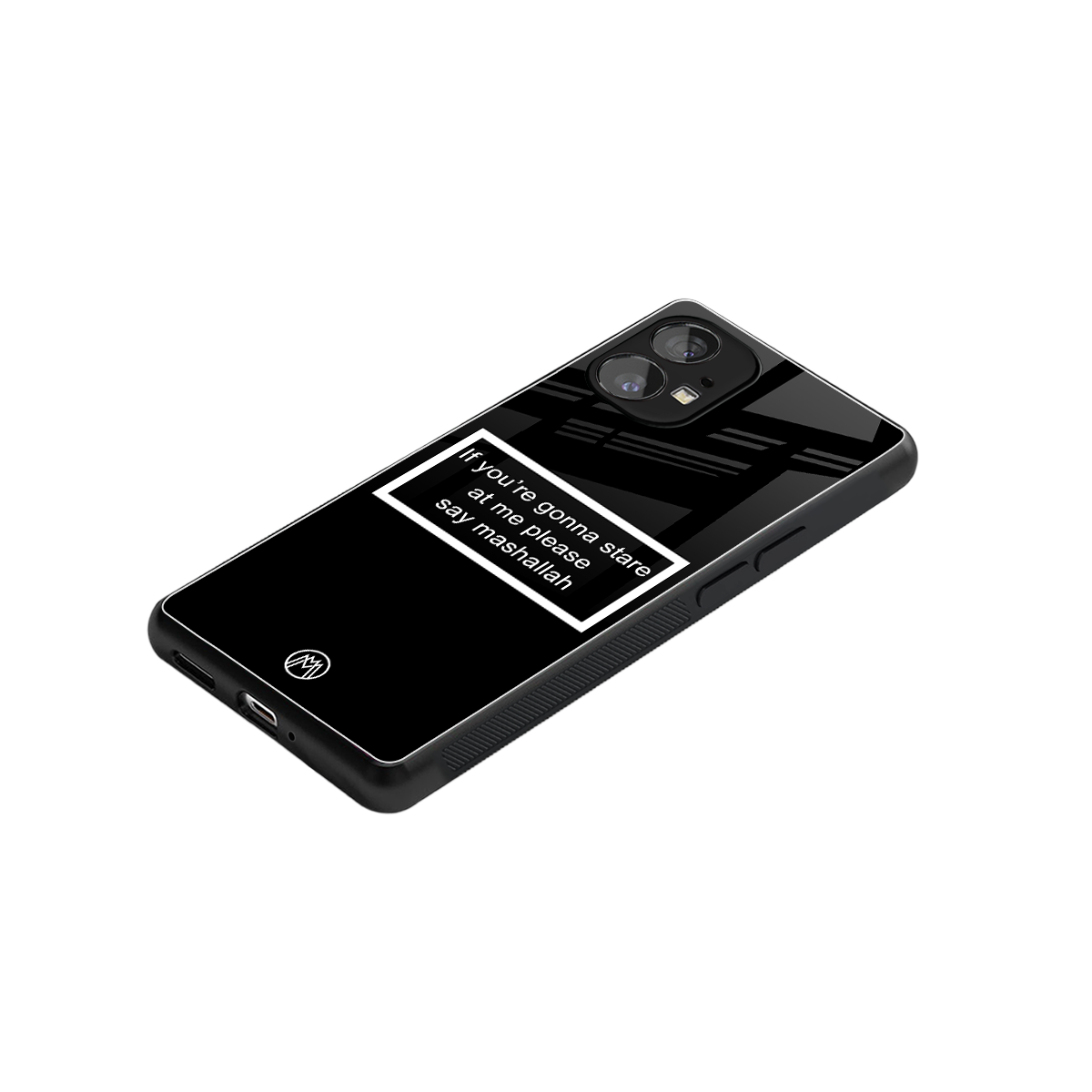 mashallah black edition back phone cover | glass case for nothing phone 1