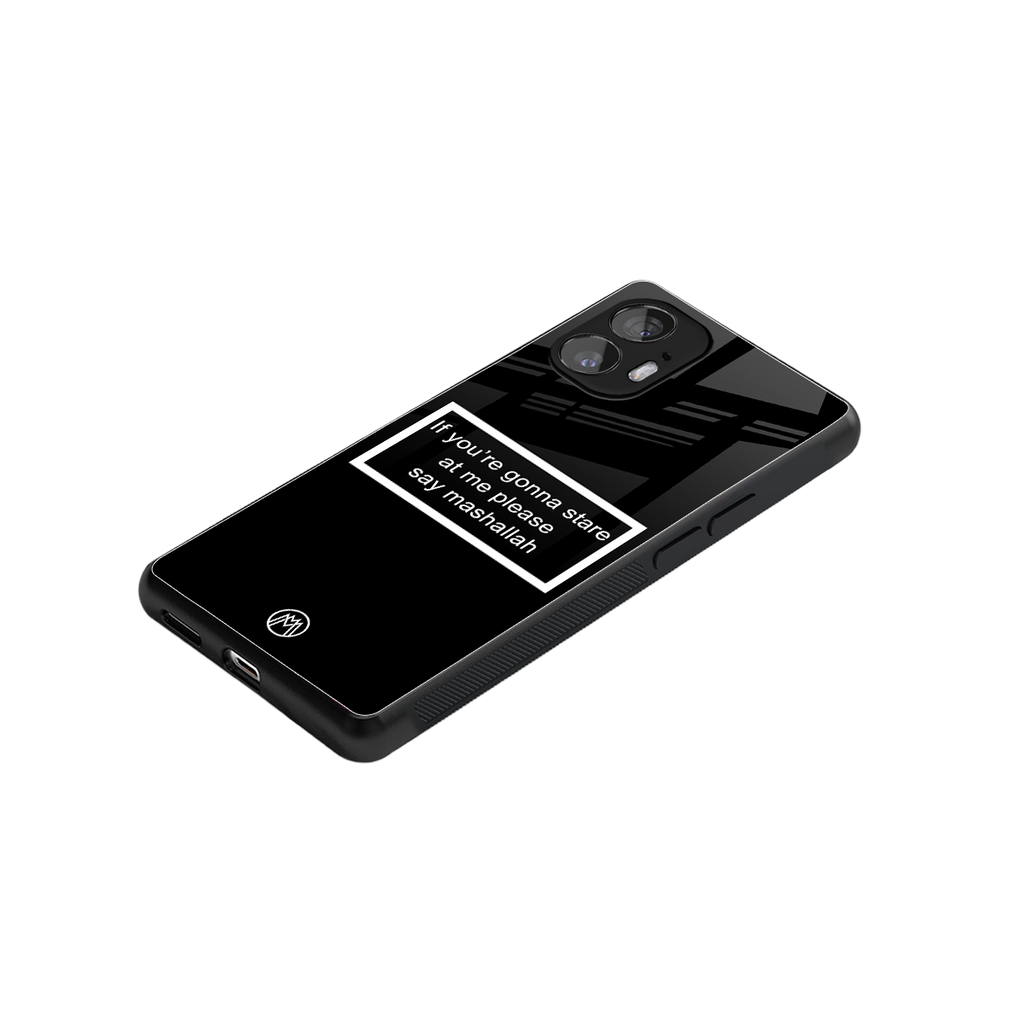 mashallah black edition back phone cover | glass case for nothing phone 2