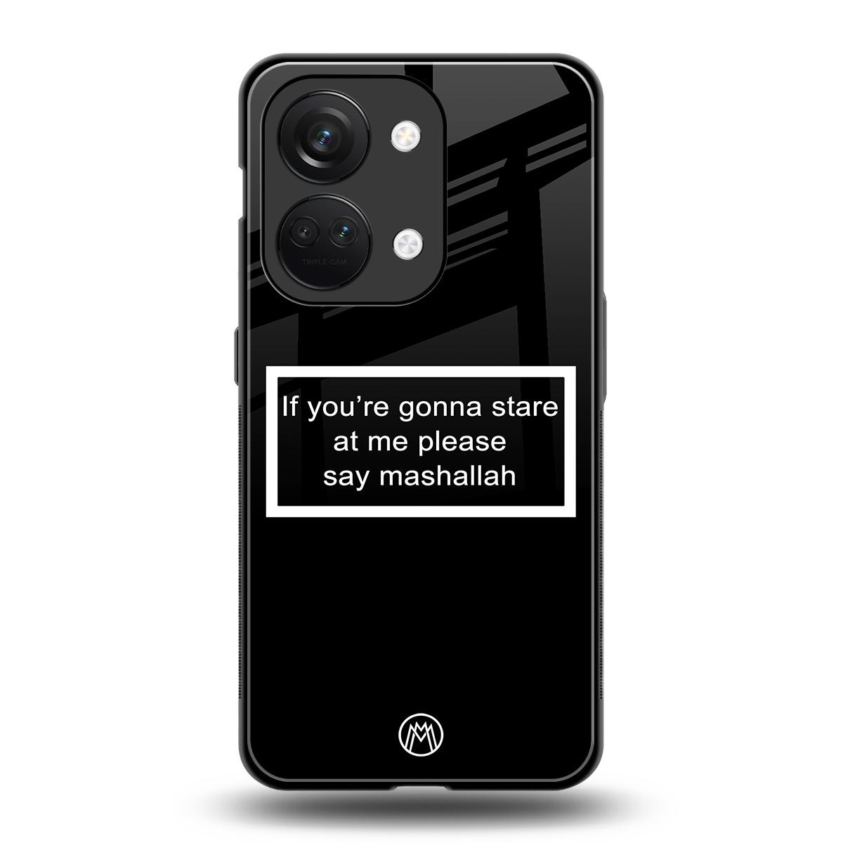 mashallah black edition back phone cover | glass case for oneplus nord 3