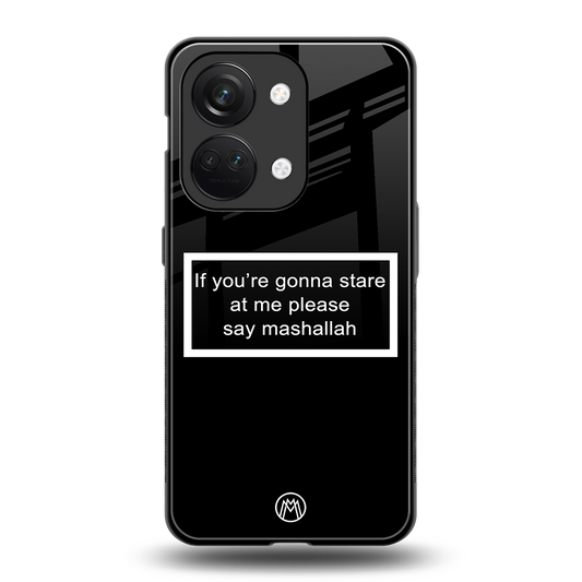 mashallah black edition back phone cover | glass case for oneplus nord 3