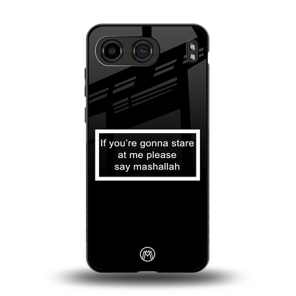 mashallah black edition back phone cover | glass case for oneplus nord 4